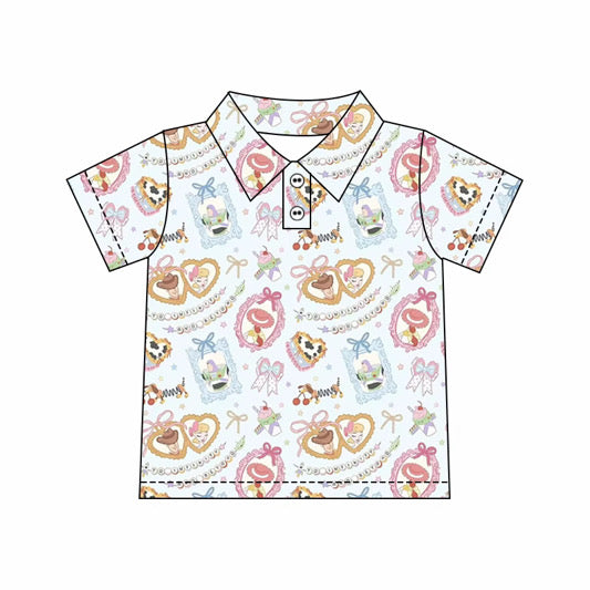 Toys in Blue Polo Shirt- Adult/Child. Ready to Ship.
