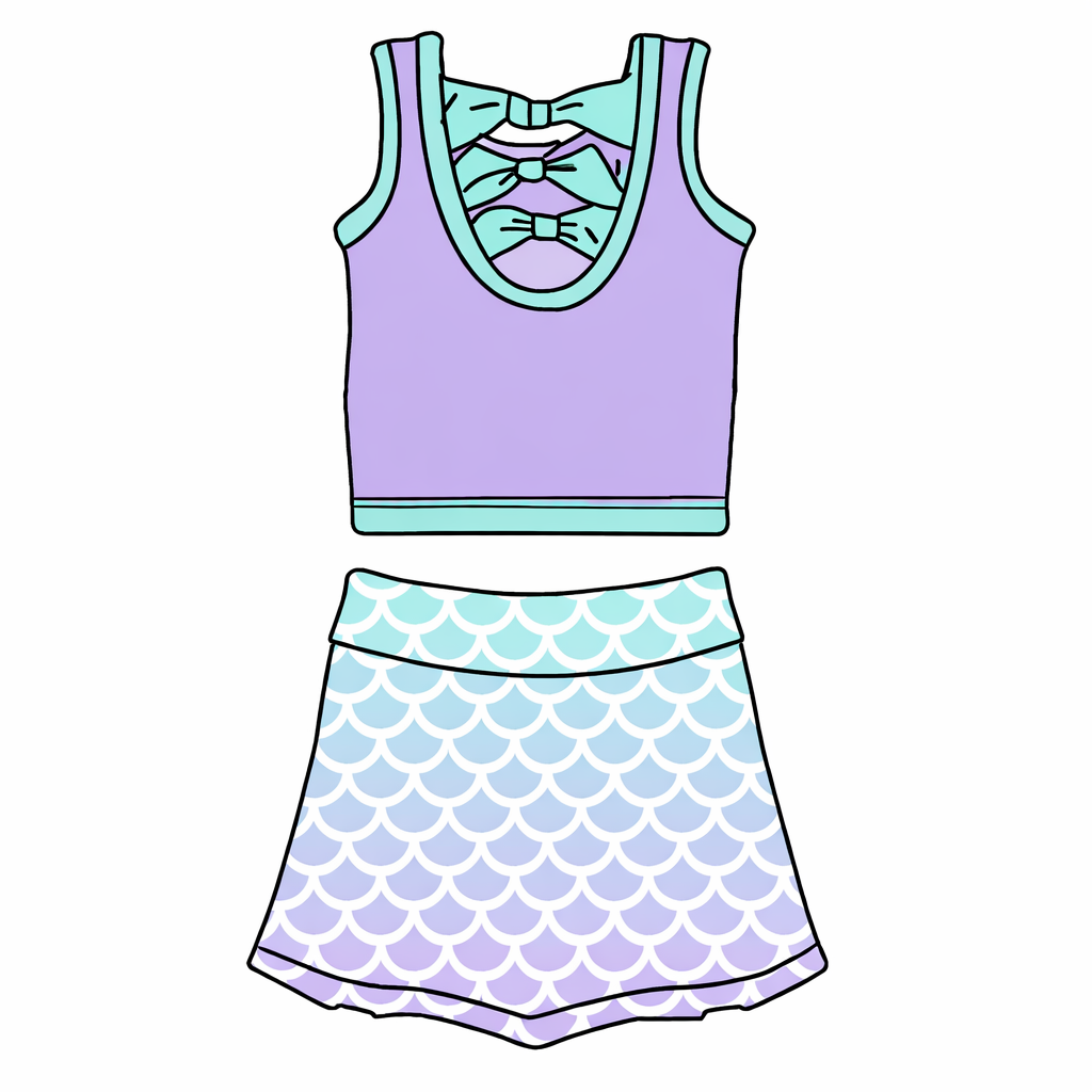 Mermaid Princess Two Piece, Adult/Child- PreOrder
