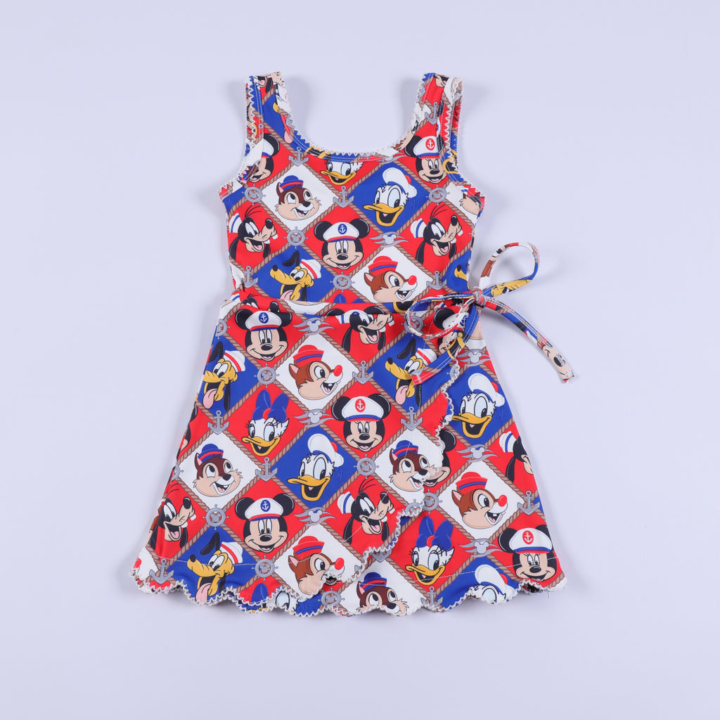 Nautical Friends Dress with Attached Shorts - Adult/Child. Ready to Ship