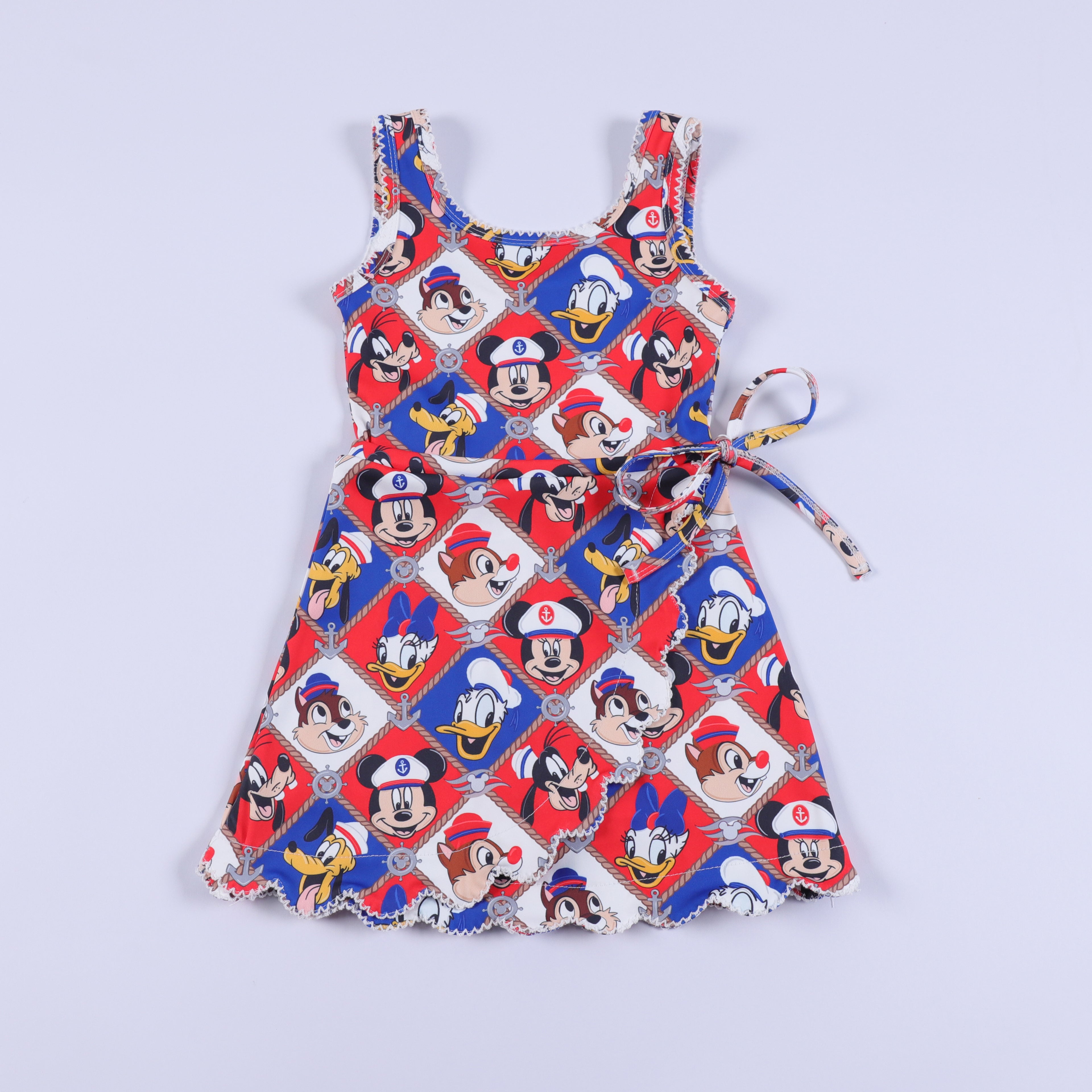 Nautical Friends Dress with Attached Shorts - Adult/Child. Ready to Ship