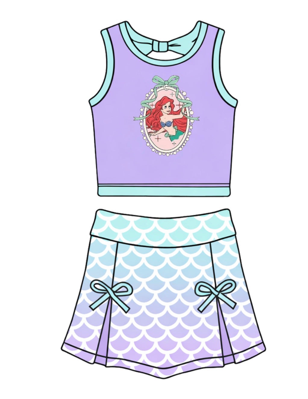 Mermaid Princess Two Piece, Adult/Child- PreOrder