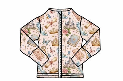 Princess Full Zip Jacket- Adult/Child- PreOrder