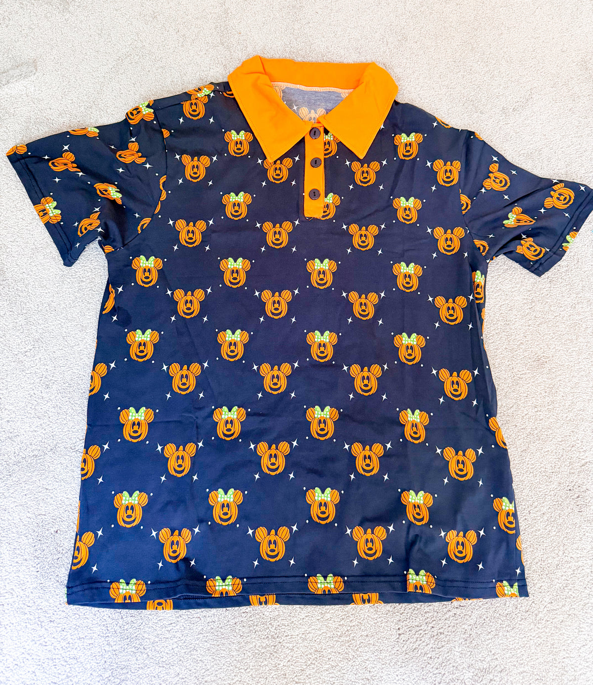 Pumpkin Polo Shirt- Adult/Child- Ready to Ship