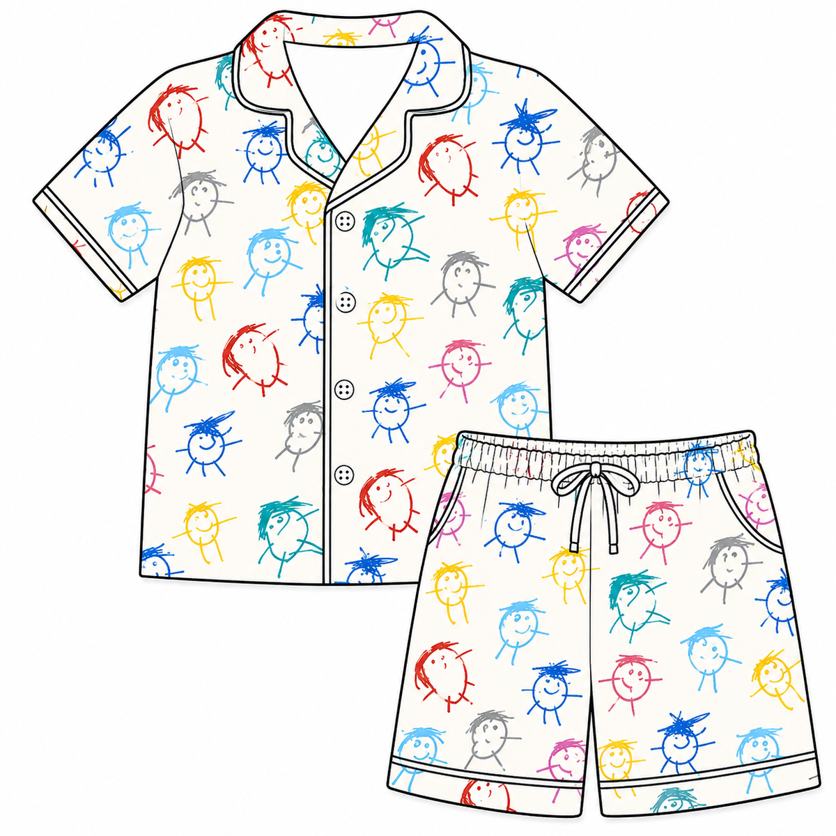 Custom Artwork Bamboo PJs- Adult/Child