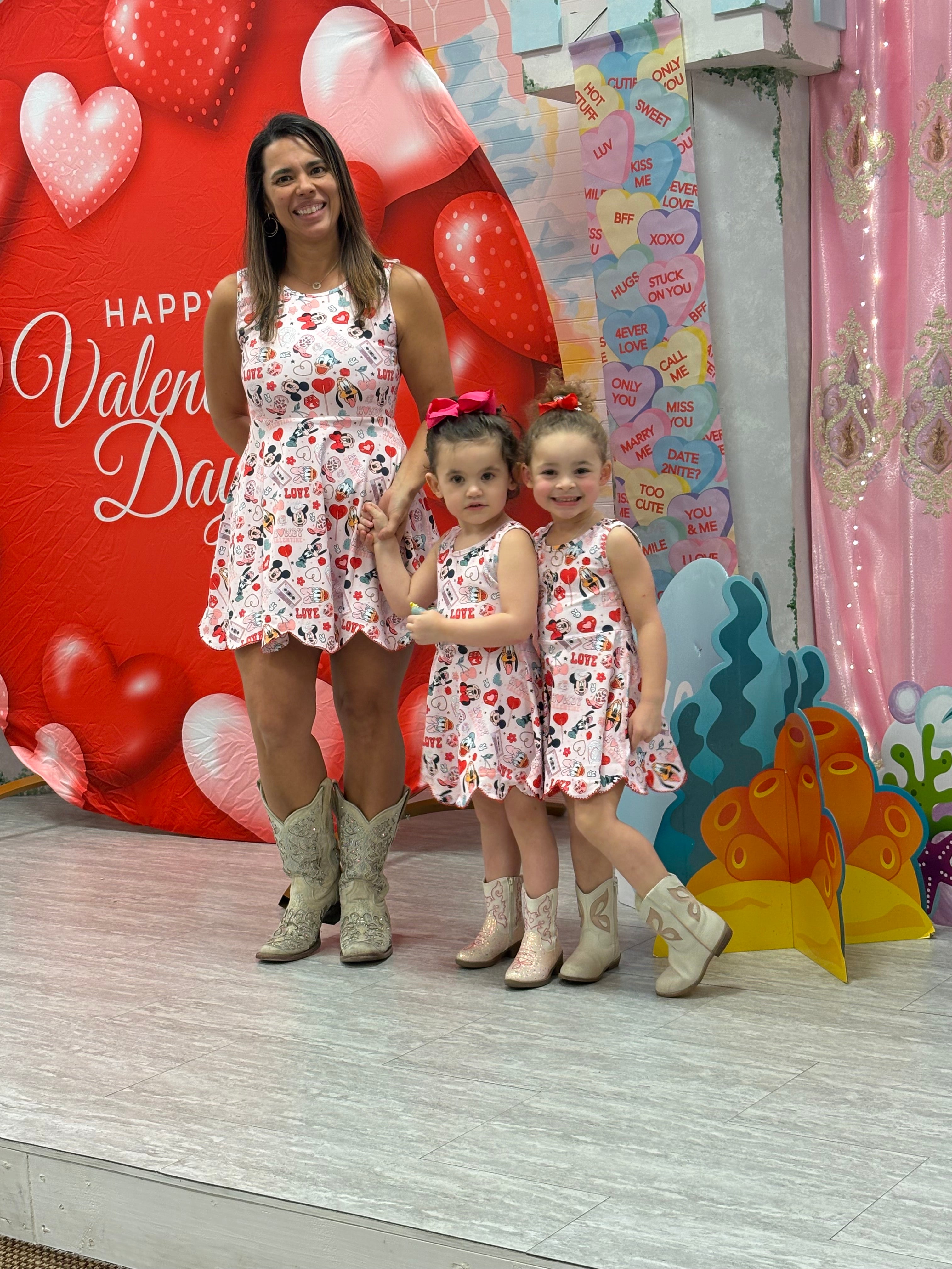Howdy Hearts with attached Shorts - Adult/Child