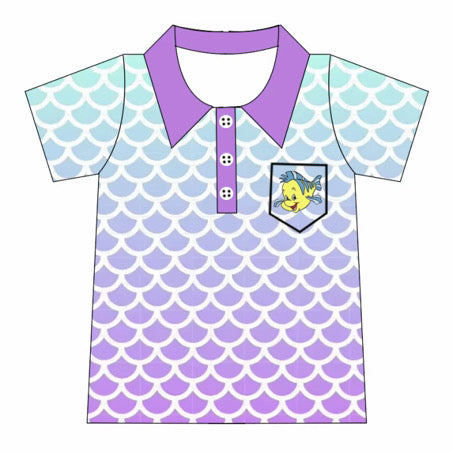 Mermaid Princess Polo Shirt- Adult/Child- PreOrder (Copy)