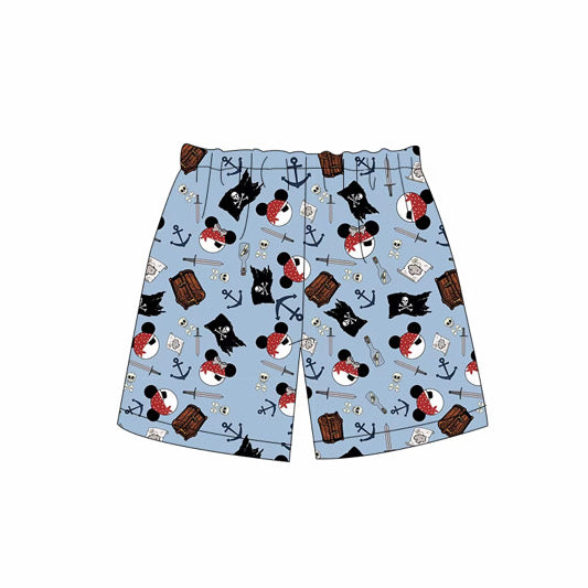 Mouse Pirate Bathing Trunks- Adult/Child. Ready to Ship