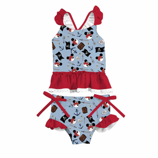Mouse Pirate Bathing Suit- Adult/Child. Ready to Ship