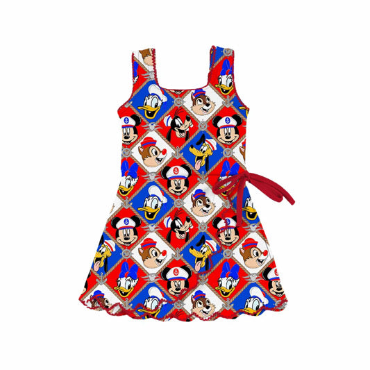 Nautical Friends Dress with Attached Shorts - Adult/Child. Ready to Ship