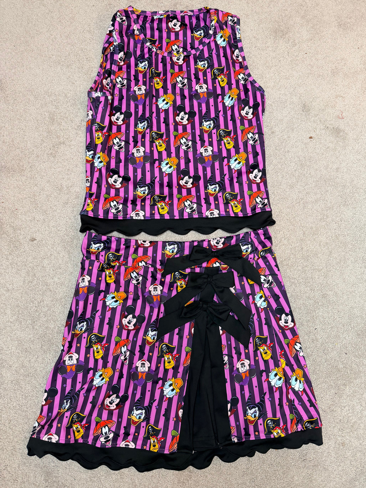 Halloween Stripes Athletic Set- Adult/Child- Ready to Ship