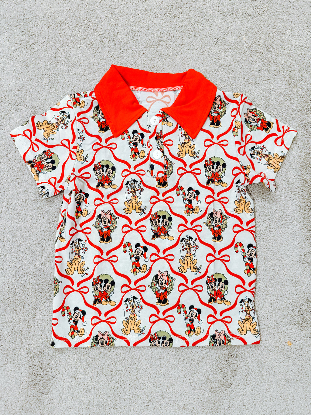 Holiday Bows Polo Shirt- Adult/Child- Ready to Ship